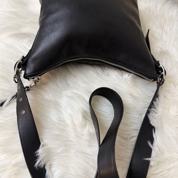 Vintage Coach#9326 Black Leather Shoulder Bag - Picture 12 of 15